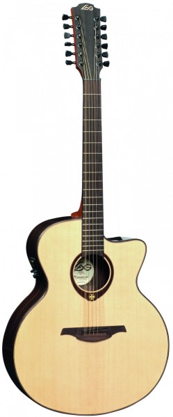 Фото 12-ти струнная электроакустическая гитара LAG T400J12CE