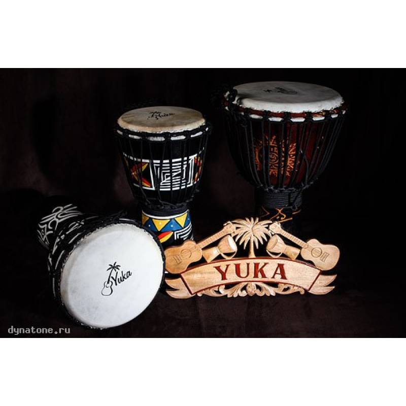 Фото YUKA DJWTT07-16 - Джембе с верёвочной настройкой Юка