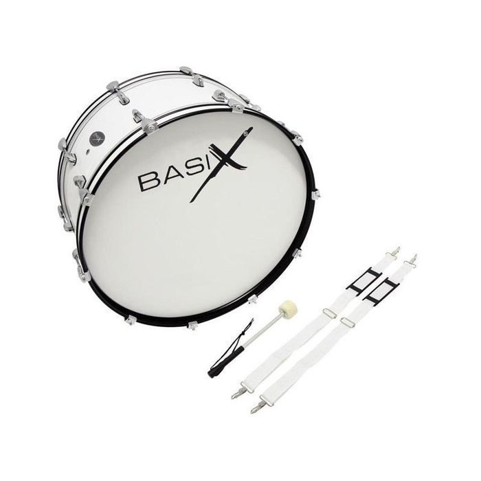 Фото Маршевый бас-барабан BASIX 24 x 10 (белый)