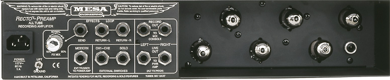 Фото Предусилитель для электрогитар MESA BOOGIE RECTIFIER RECORDING PREAMP