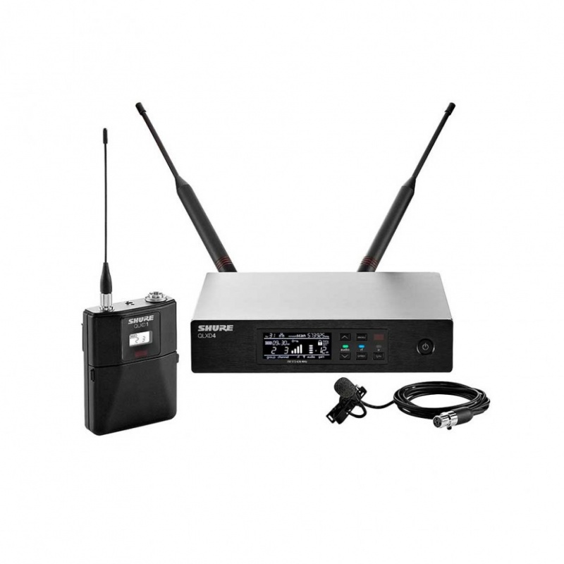 Фото SHURE QLXD14E/150/C K51 606 - 670 MHz радиосистема с поясным передатчиком QLXD1 и петличным микрофоном MX150C (кардиоидный)
