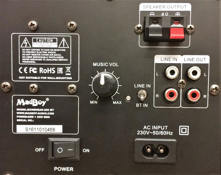 Фото Активная акустическая система MADBOY BONEHEAD-206 BT