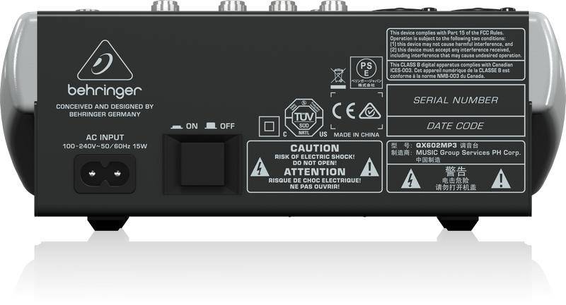 Фото Микшерный пульт Behringer QX602MP3