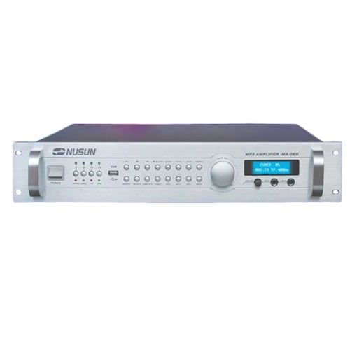 Фото Nusun MA-400  микшер-усилитель 2микр+2лин, FM-тюнер, MP3, WMA, 400W, 70/100V, 4зоны