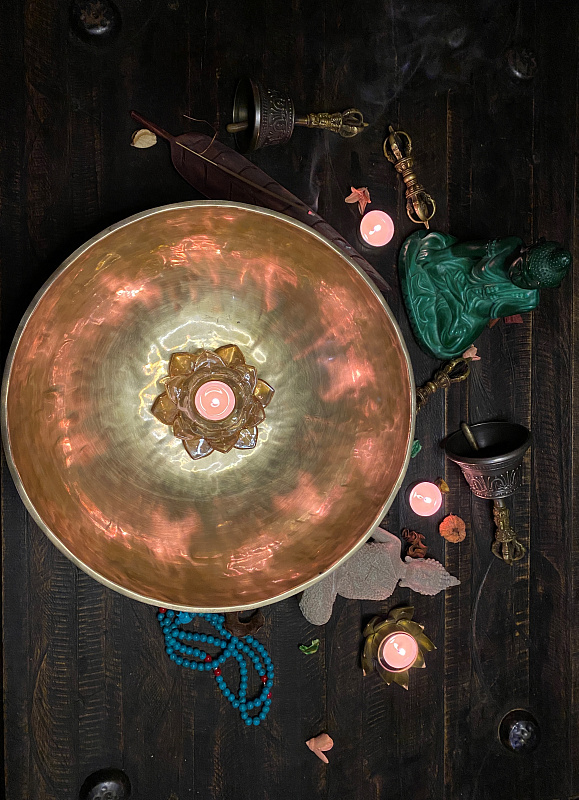 Фото Поющая чаша кованая Plain - SBBT Светлая 34