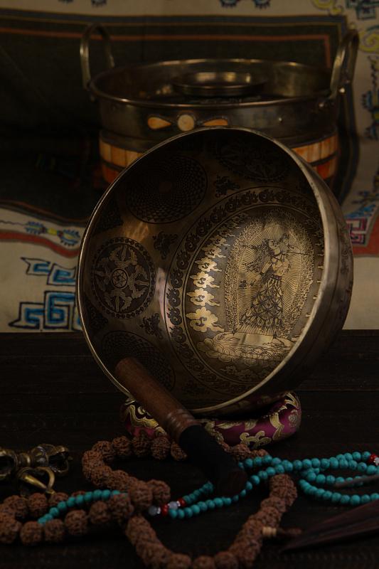 Фото Кованная поющая чаша Nirvana (full carving) SB-NRV