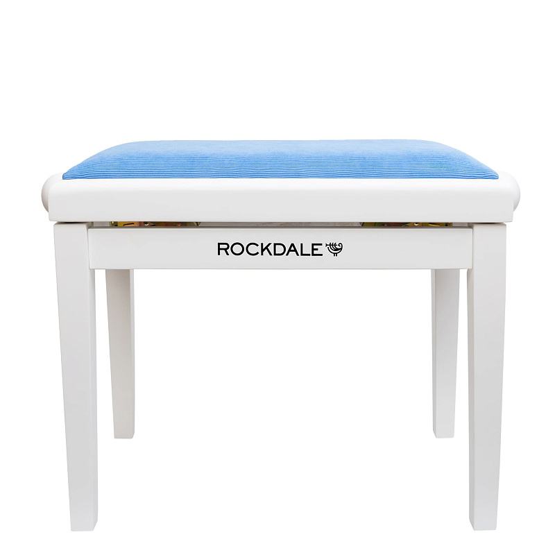 Фото Банкетка для пианиста ROCKDALE RHAPSODY 131 SV WHITE BLUE