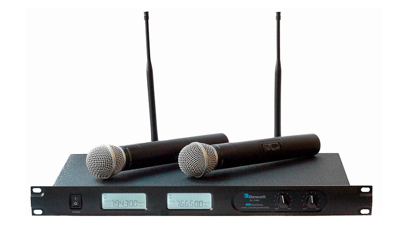 Фото Dewell D 910 Рековая радиосистема 19" с двумя ручными микрофонами