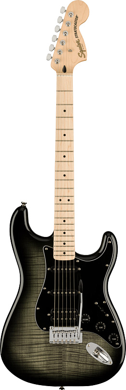 Фото Электрогитара FENDER SQUIER Affinity 2021 Stratocaster FMT HSS MN Black Burst