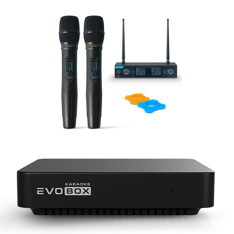 Фото Караоке-система Evolution EVOBOX с 2 микрофонами Black