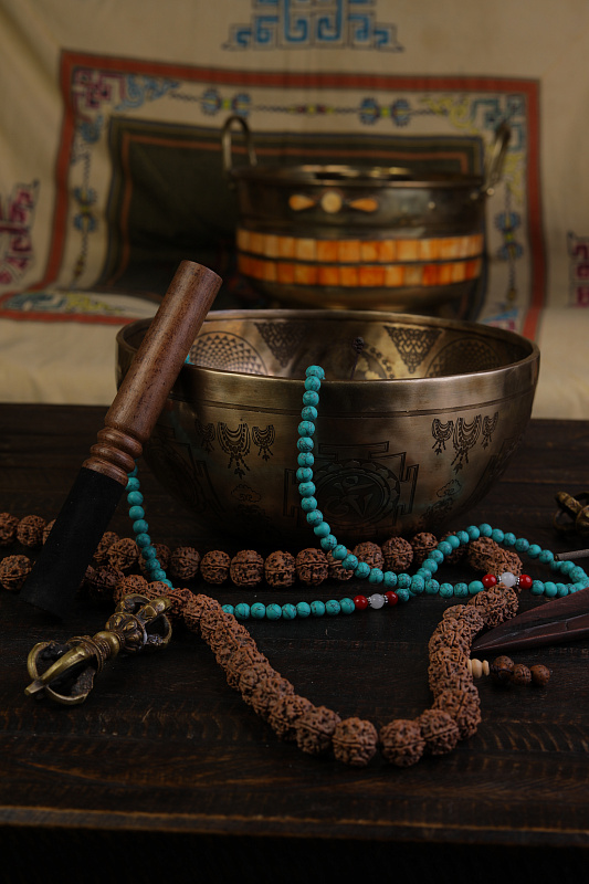 Фото Кованная поющая чаша Lingom Full Carving SBLN-FC