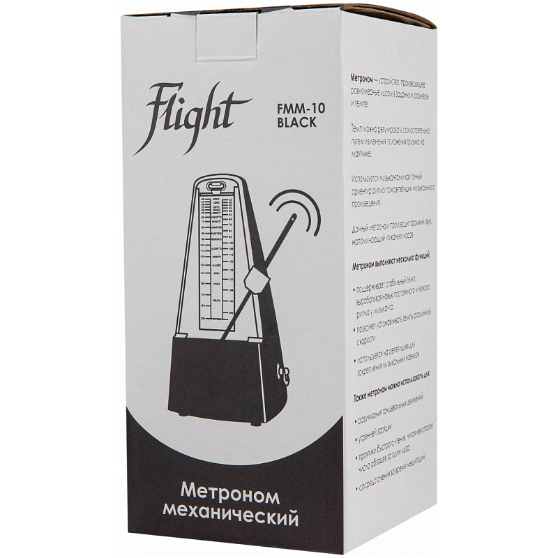 Фото Метроном механический FLIGHT FMM-10 BLACK