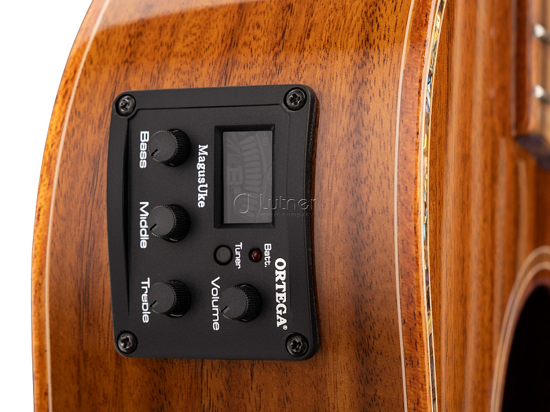 Фото Укулеле бас Ortega CAIMAN-BS-GB Lizard Series со звукоснимателем