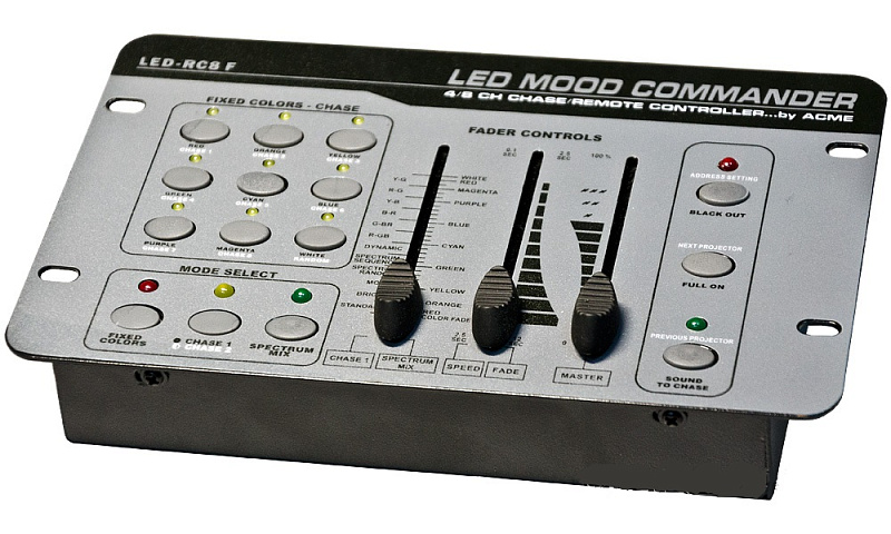 Фото ACME LED-RC8 Пульт управления для 4 или 8 канальных LED приборов.