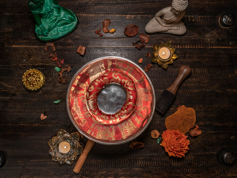 Фото Поющая чаша кованая  Sun/Moon SB-SUN 1,66