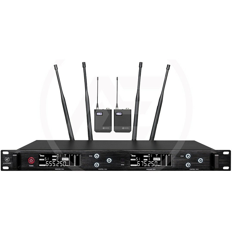 Фото Радиосистема с поясным передатчиком Anzhee RS400 dual BB