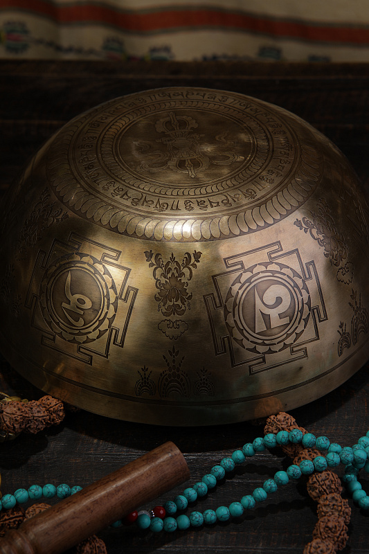 Фото Кованная поющая чаша Nirvana (full carving) SB-NRV