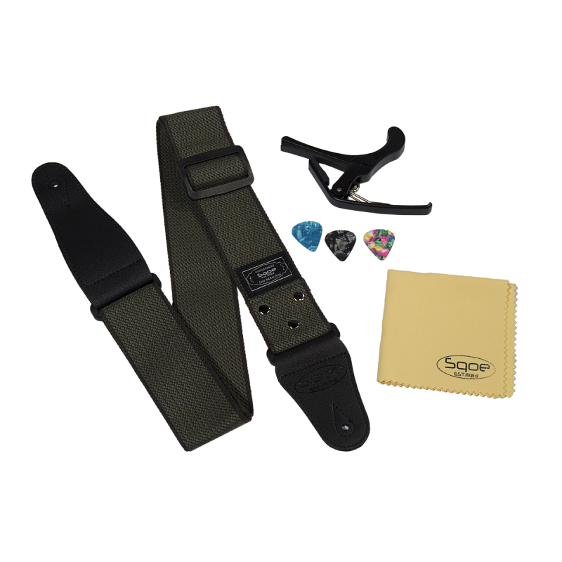 Фото Гитара акустическая SQOE S340-FG-BK Set комплект