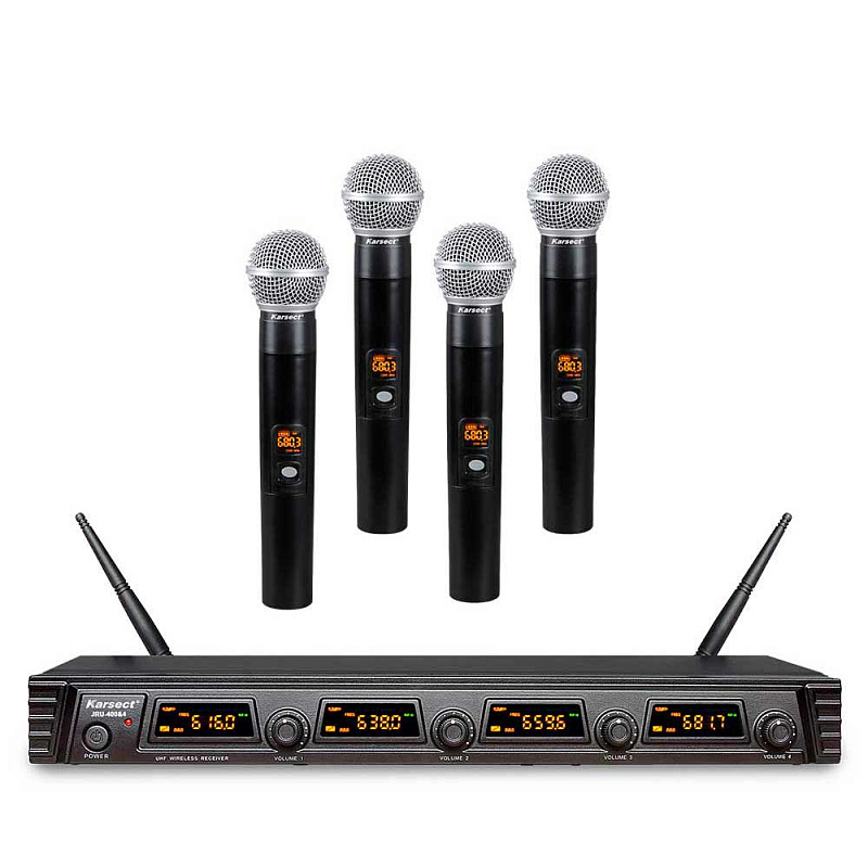 Фото Радиосистема с четырьмя  микрофонами  KARSECT JRU-400 4/HT-18C
