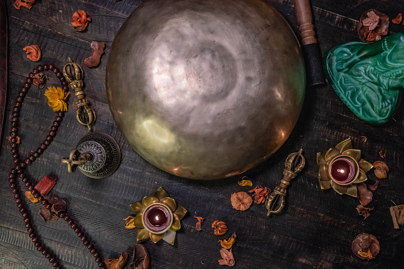 Фото Поющая чаша кованая Full Carving SB-NRV 29 