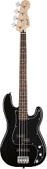 Squier Affinity Series™ Precision Bass® PJ Pack, Laurel Fingerboard, Black, Gig Bag, Rumble 15 - 230V EU