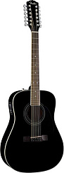 Акустическая гитара FENDER CD-160 SE-12 STRING BLACK