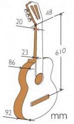 Гитара классическая ALHAMBRA 1C Cadete 3/4