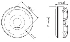 Драйвер ВЧ Lavoce DN14.40T компрессионный 260 Вт 8 Ом