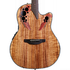 OVATION CE44P-FKOA Celebrity Elite Plus Mid Cutaway Natural Figured Koa