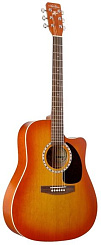 Art & Lutherie CEDAR SUNRISE QI+Кейс  электроакустическая гитара Dreadnought, цвет - санбёрст