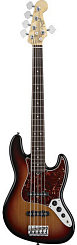 Бас-гитара FENDER AMERICAN STANDARD JAZZ BASS V 2012 RW 3-COLOR SUNBURST