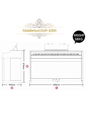 Пианино Middleford DUP-100H