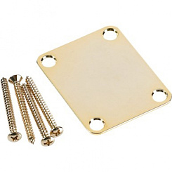 FENDER 4-Bolt Vintage Neck Plate Plain (No Serial Number or Logo) (Gold)