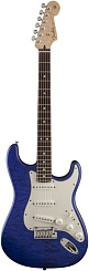 Электрогитара FENDER CUSTOM SHOP 2014 CUSTOM DELUXE STRATOCASTER RW COBALT BLUE TRANSPARENT